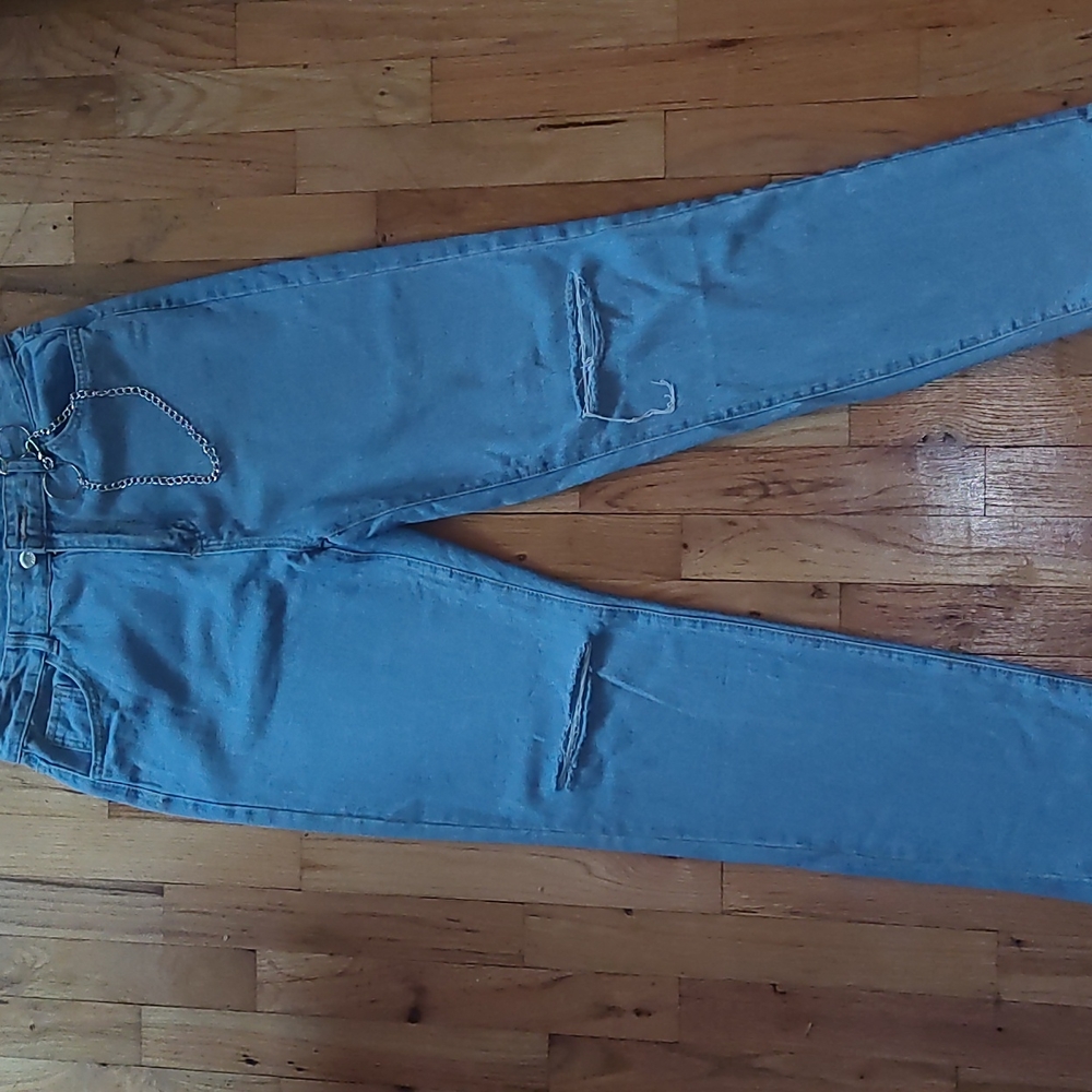 Shein Chained Ripped Jeans